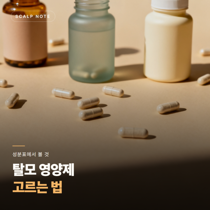 탈모 영양제 고르는 법 — 성분표에서 봐야 할 것