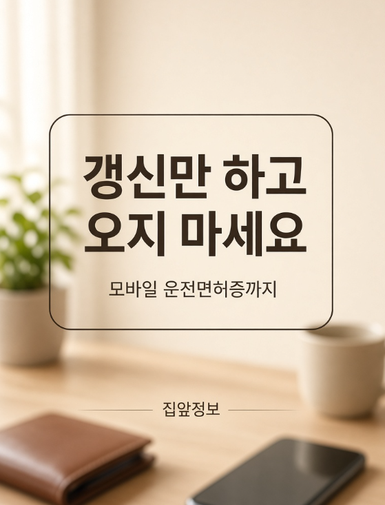 운전면허증 갱신, 모바일 면허증까지가 한 세트입니다