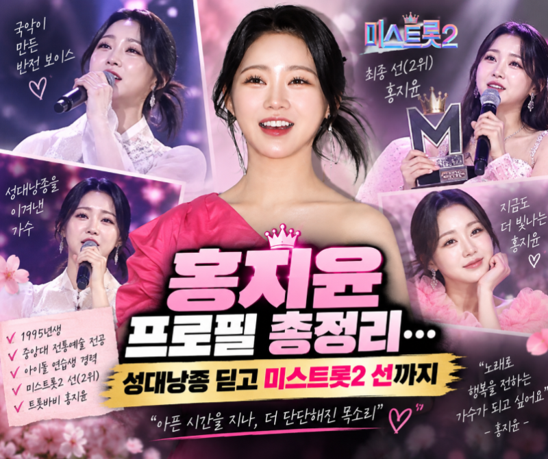 홍지윤 프로필 총정리, 성대낭종·다리 부상 딛고 ‘미스트롯2 선’…트롯바비의 반전 인생