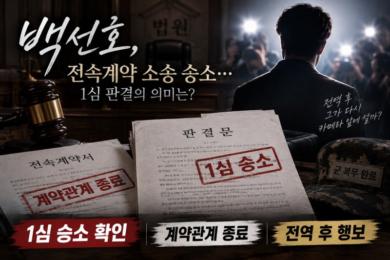 백선호, 전속계약 소송 승소…1심 판결의 의미는?