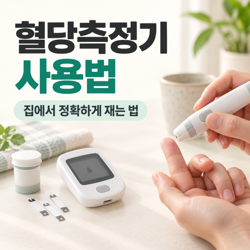 혈당측정기 사용법, 집에서 공복혈당 정확하게 재는 법