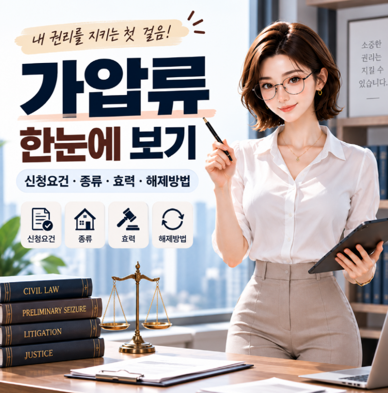 가압류 한눈에 보기｜신청요건·종류·효력·해제방법