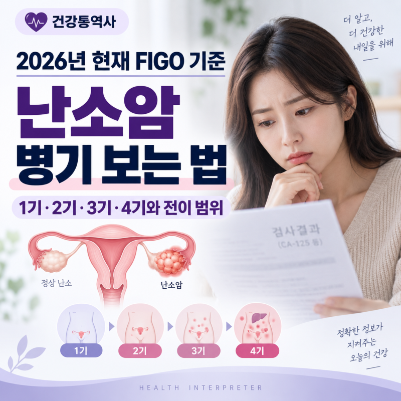난소암 병기 보는 법: 1기·2기·3기·4기, 복막전이·림프절·간전이 기준
