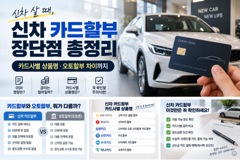 신차 카드 할부 장단점 총정리, 카드사별 상품명·오토할부 차이까지