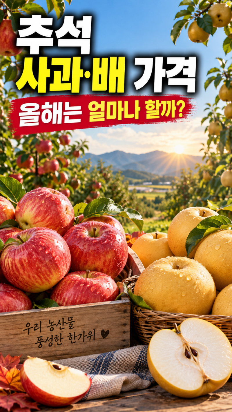 2026 추석 사과·배 가격, 올해는 얼마나 할까? 출하량과 할인까지 총정리