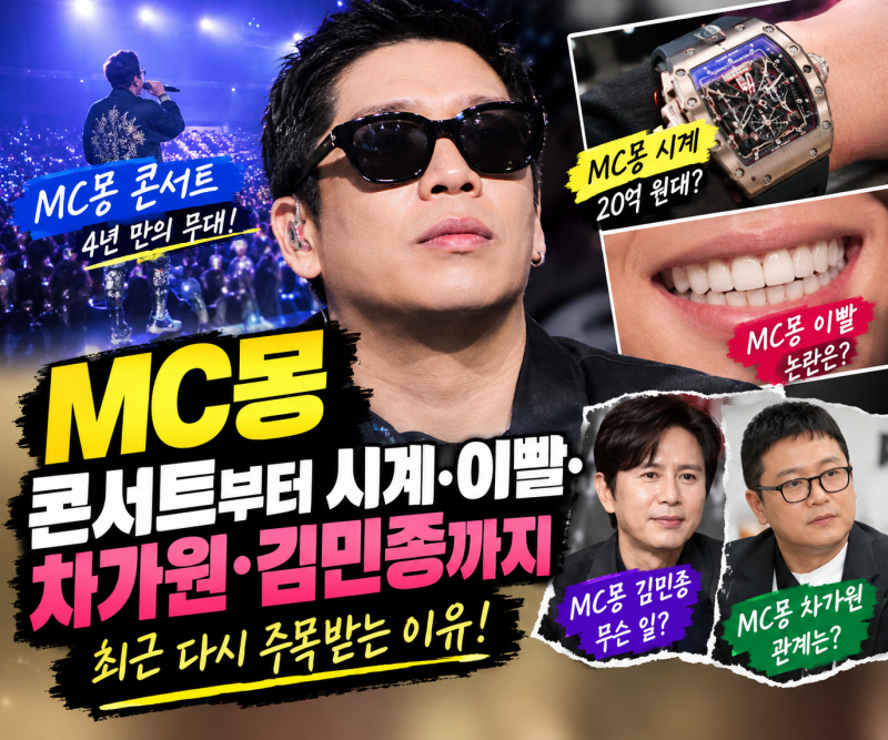 MC몽 콘서트부터 시계·이빨·차가원·김민종까지…최근 다시 주목받는 이유 총정리