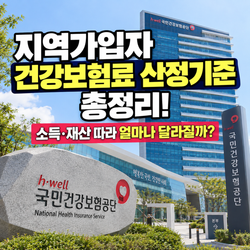 지역가입자 건강보험료 산정기준 총정리! 소득·재산 따라 얼마나 달라질까?