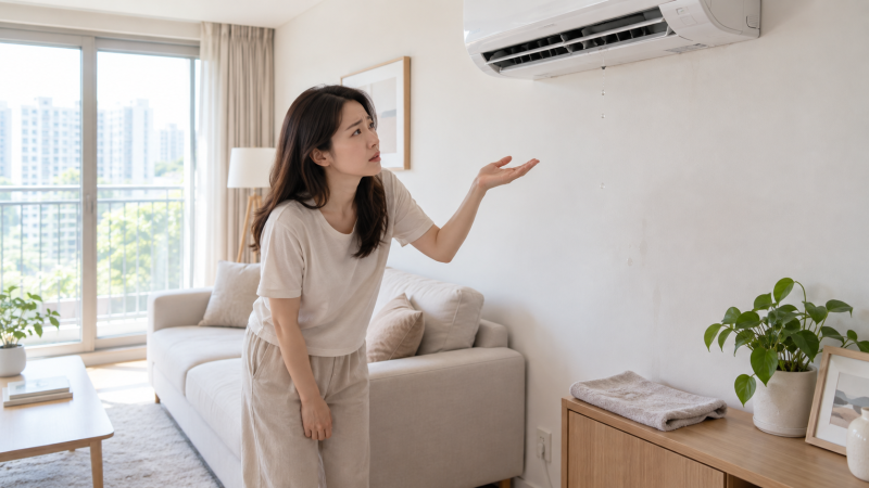 벽걸이 에어컨 물 떨어짐 실내에서 물이 새는 원인과 안전한 자가 점검 방법
