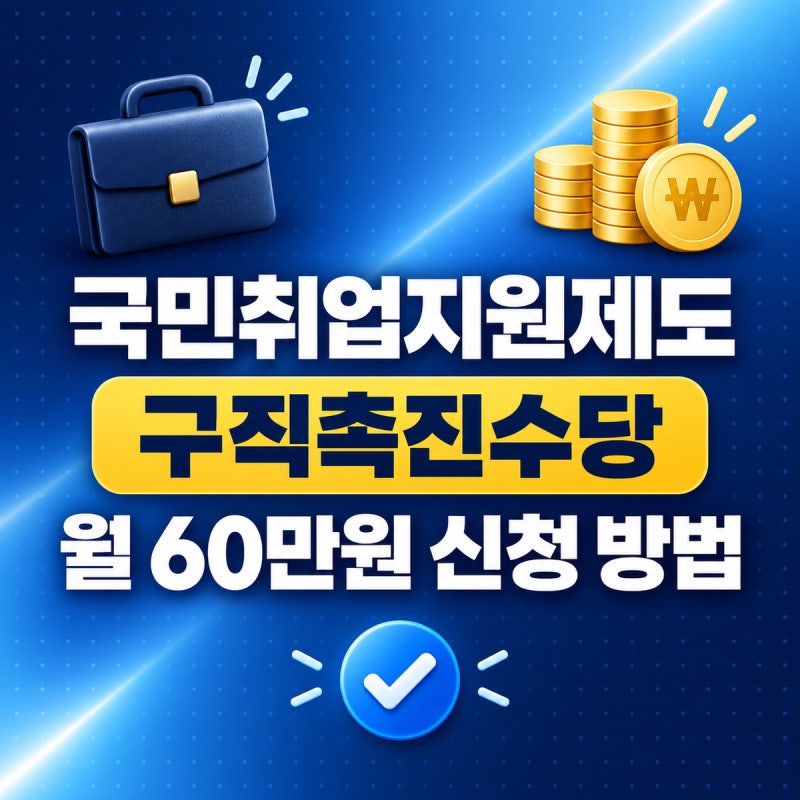 국민취업지원제도 2026년 신청방법 총정리｜구직촉진수당 월 60만원 받는 법
