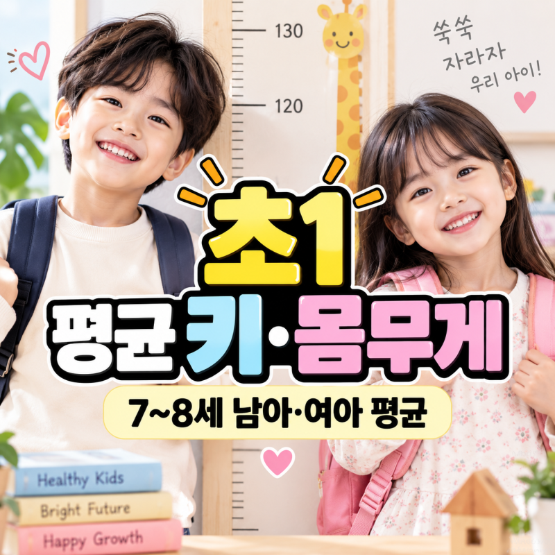 초1 평균 키·몸무게 얼마일까?｜7~8세 남아·여아 평균