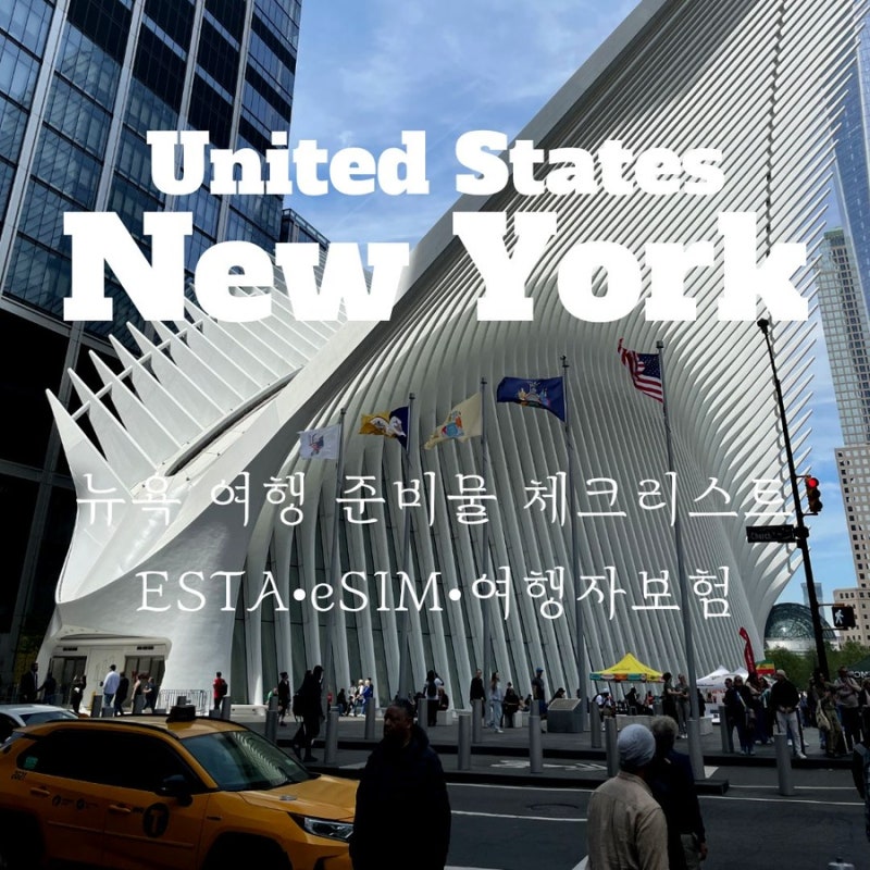 뉴욕 여행 준비물 체크리스트 | ESTA·eSIM·여행자 보험 실제 준비 후기