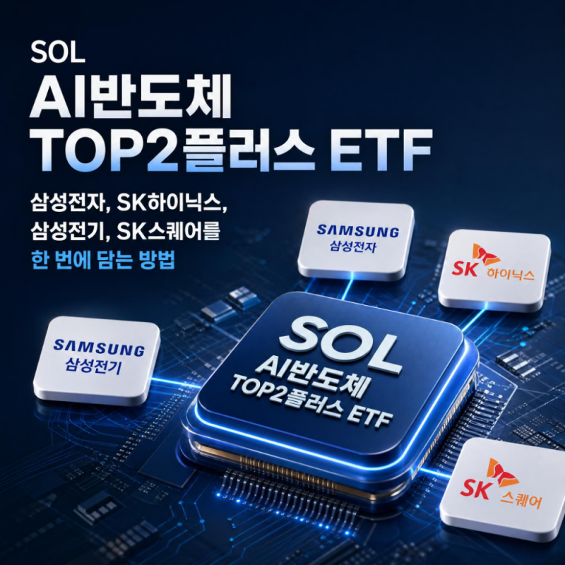 SOL AI반도체TOP2플러스 ETF, 삼성전자 SK하이닉스 삼성전기 SK스퀘어를 한 번에 담는 방법