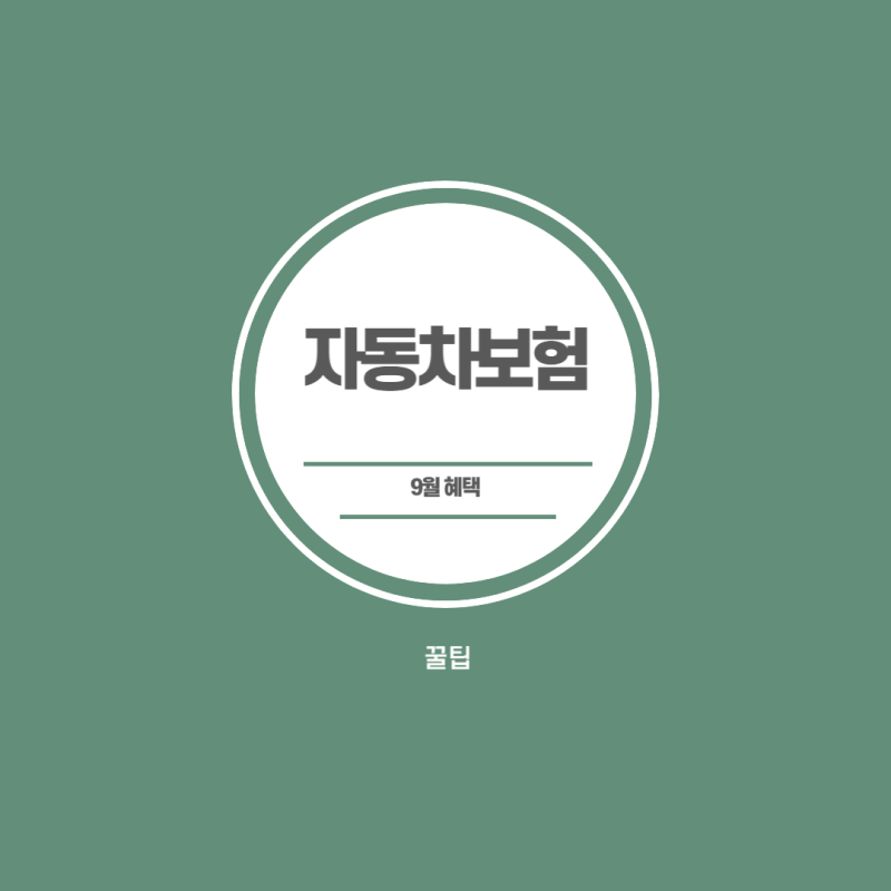 9월 자동차보험 이벤트 총정리｜조회·가입 혜택 비교