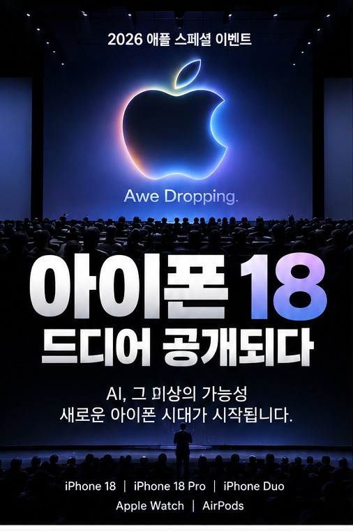 아이폰18 언팩 총정리｜애플 첫 폴더블 아이폰까지 등장했다!!