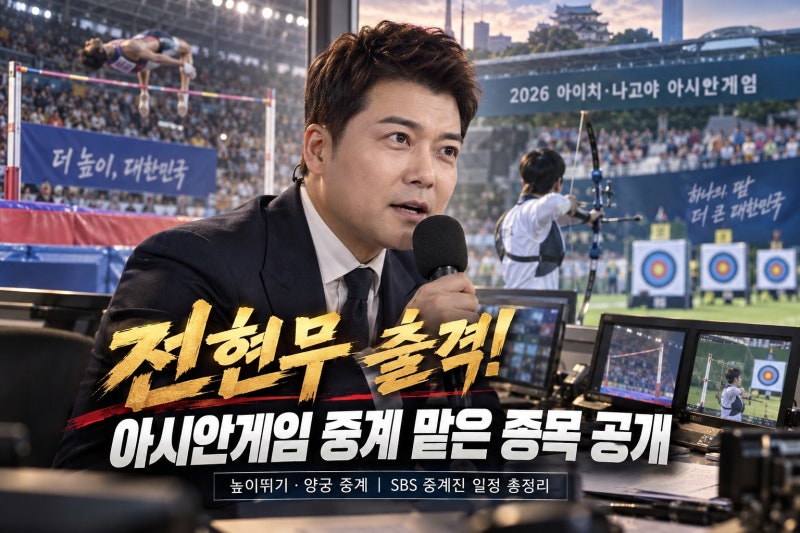 전현무 아시안게임 생중계 출격, 맡은 종목과 SBS 중계진 일정 총정리