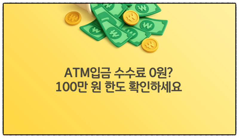 카카오뱅크 ATM 입금 수수료 0원? 100만 원 넘으면 나눠 넣어야 합니다