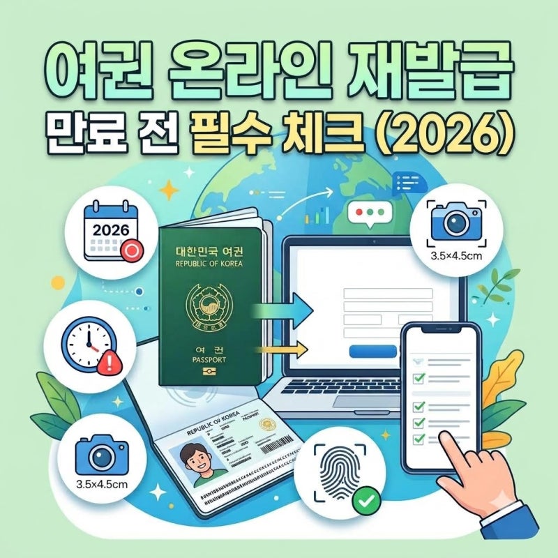 여권 온라인 재발급, 만료 전 꼭 확인할 사항 (2026)