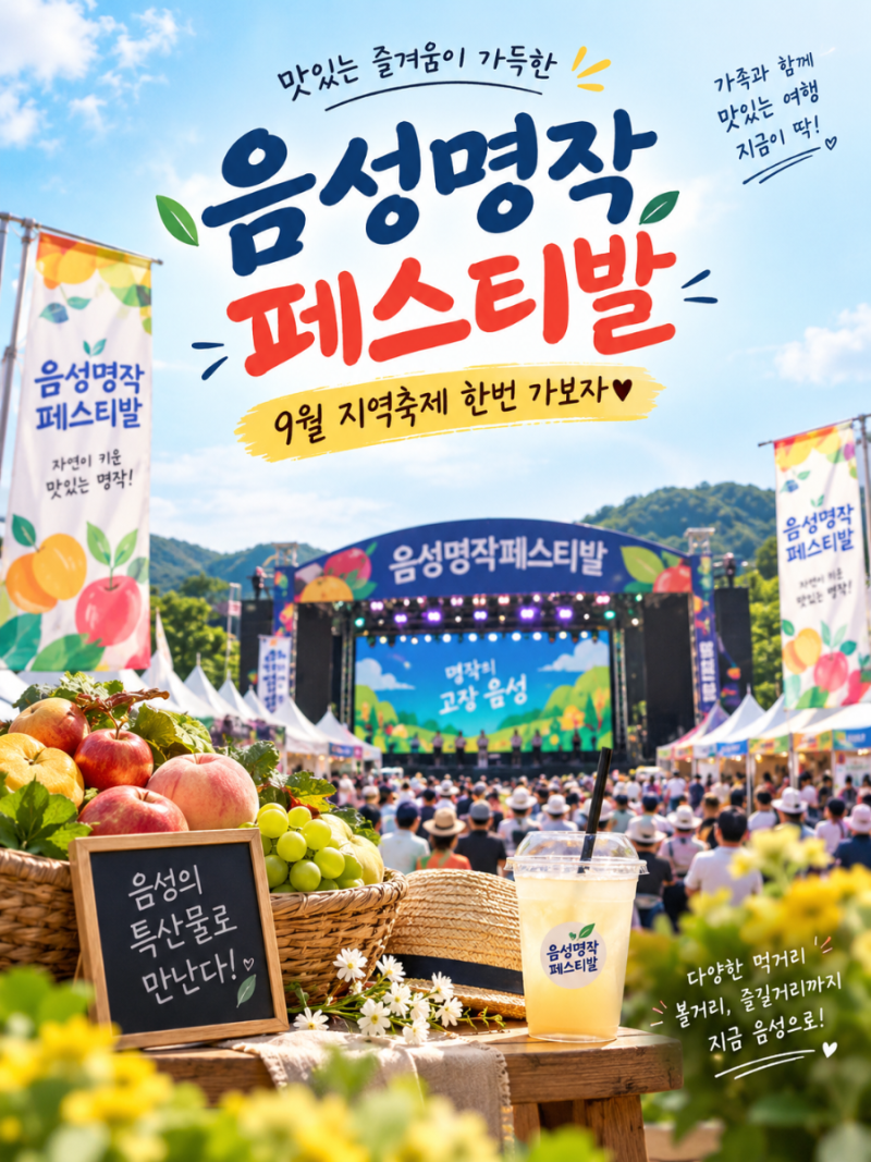 9월 충청도 축제 음성명작페스티벌 일정 총정리