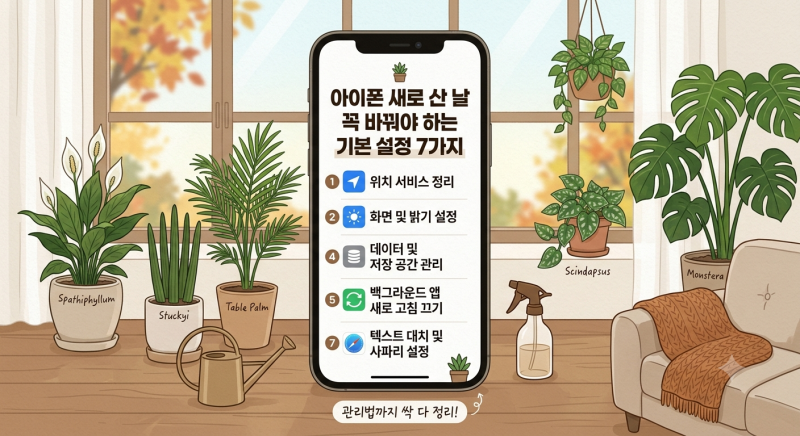 아이폰 구매 후 꼭 바꿔야 하는 기본 초기 설정 7가지!