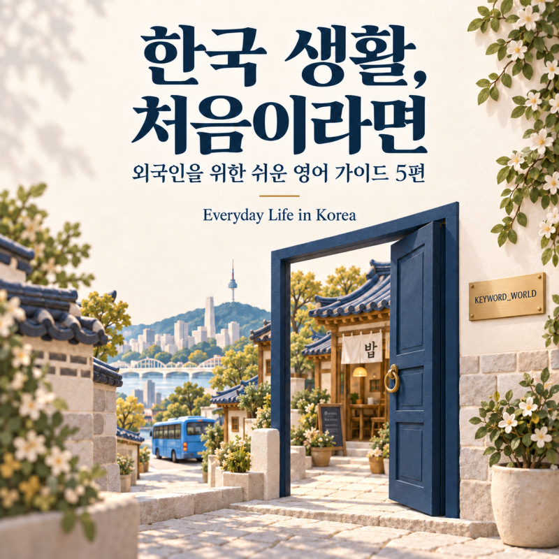 한국 생활이 처음인 외국인에게, 일상 적응을 돕는 영어 가이드 5편