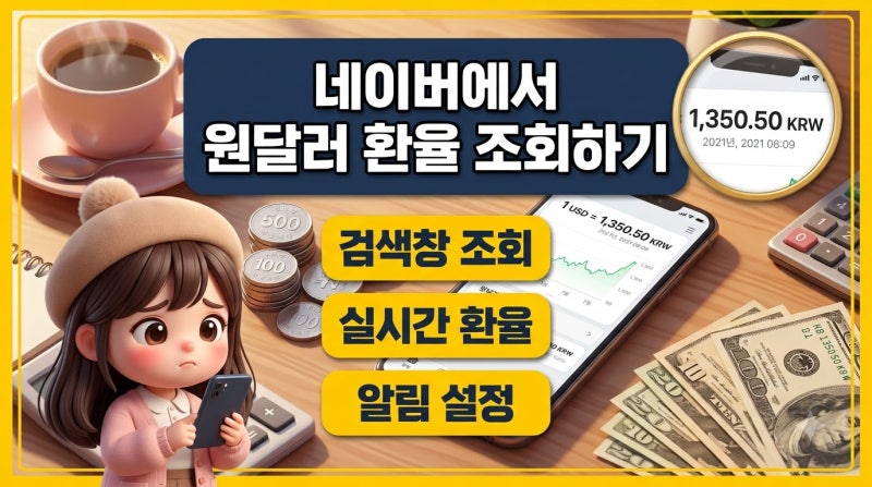 네이버에서 원달러 환율 조회하기