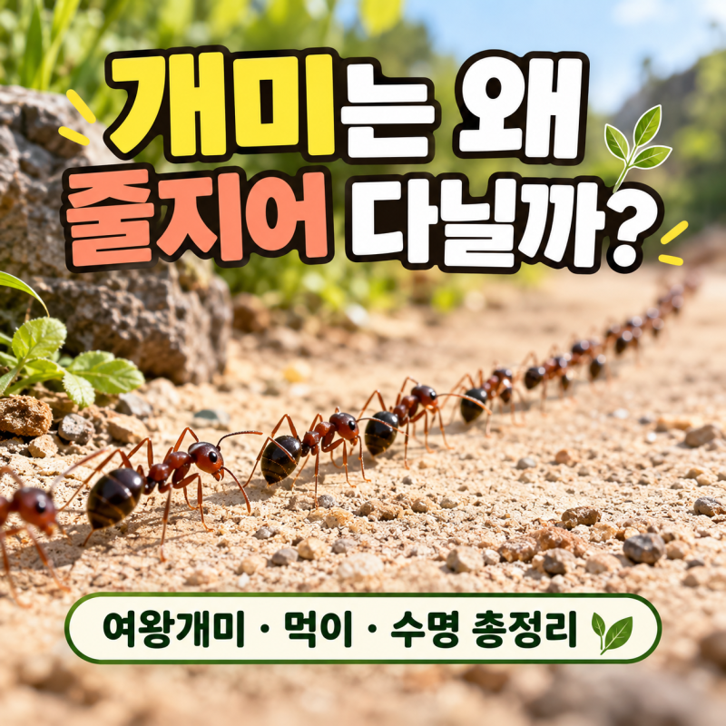 개미는 왜 줄지어 다닐까? 여왕개미부터 먹이까지