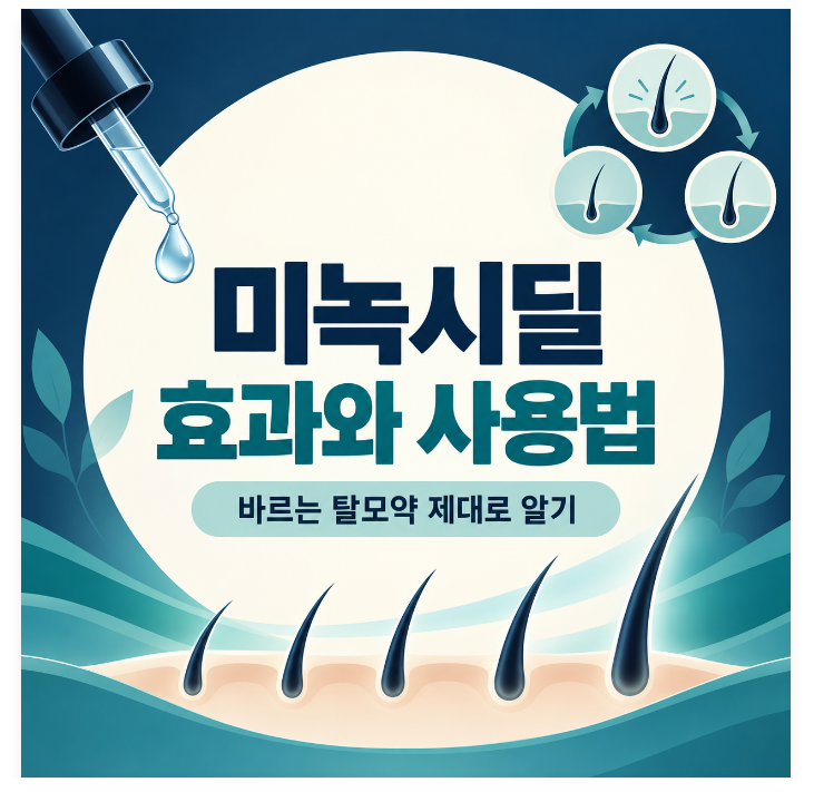미녹시딜 효과와 사용법, 바르는 탈모약 제대로 알아보기
