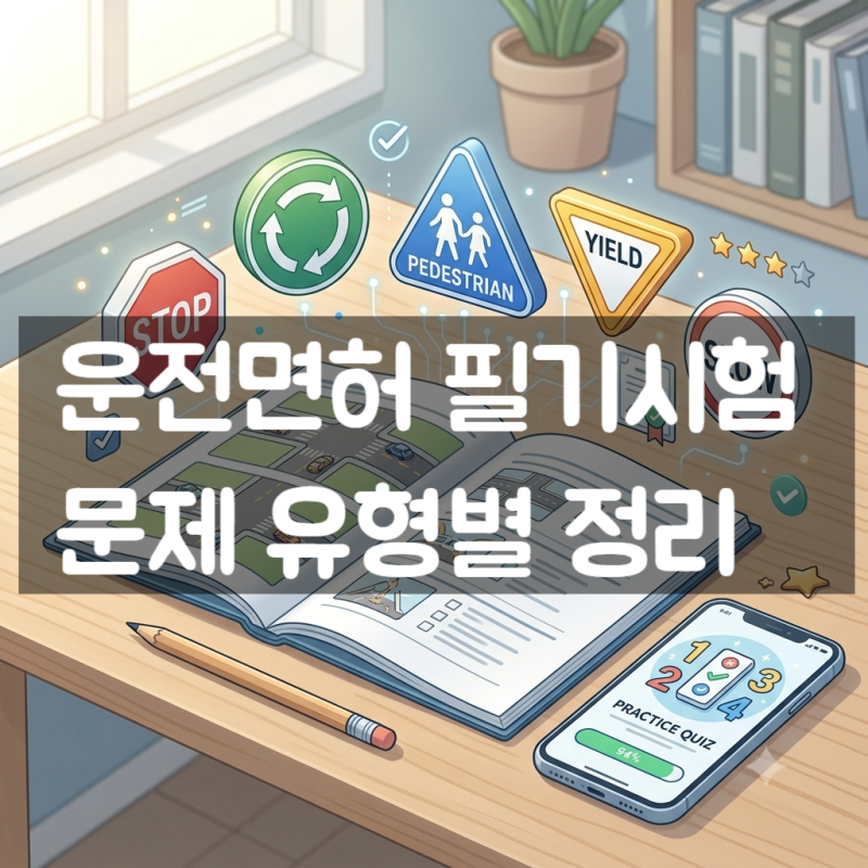 운전면허 필기시험 문제 유형별 정리, 시험 전 이것부터 보세요