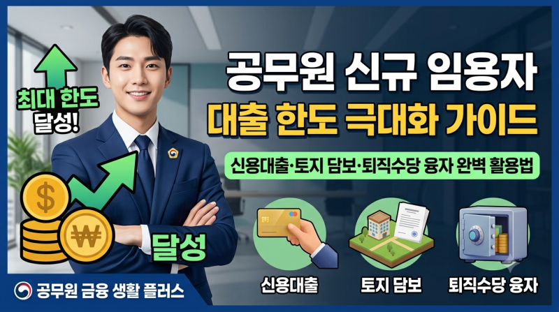 공무원 신규 임용자 대출 한도 극대화 가이드: 신용대출·토지 담보·퇴직수당 융자 활용법
