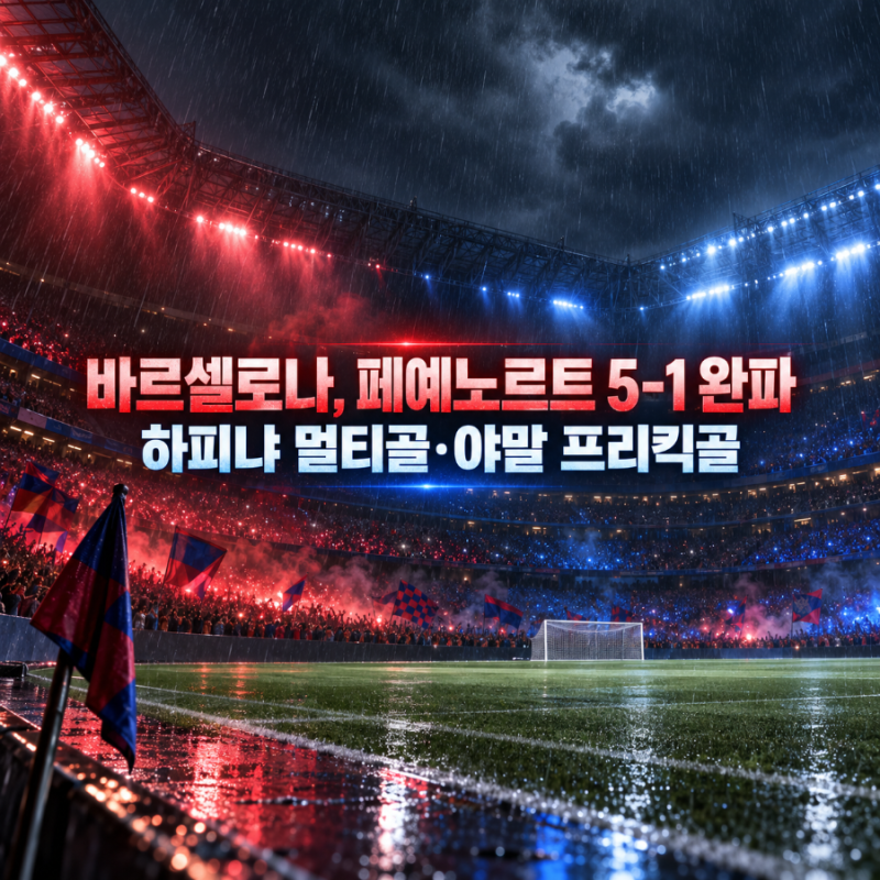 바르셀로나, 페예노르트 5-1 완파…하피냐 멀티골·야말 프리킥골
