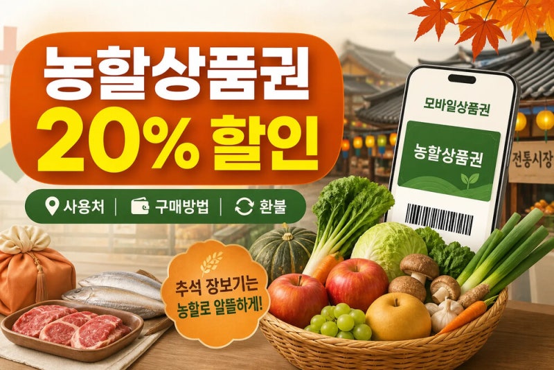 9월 농할상품권 20% 할인 구매방법｜사용처·한도·환불까지