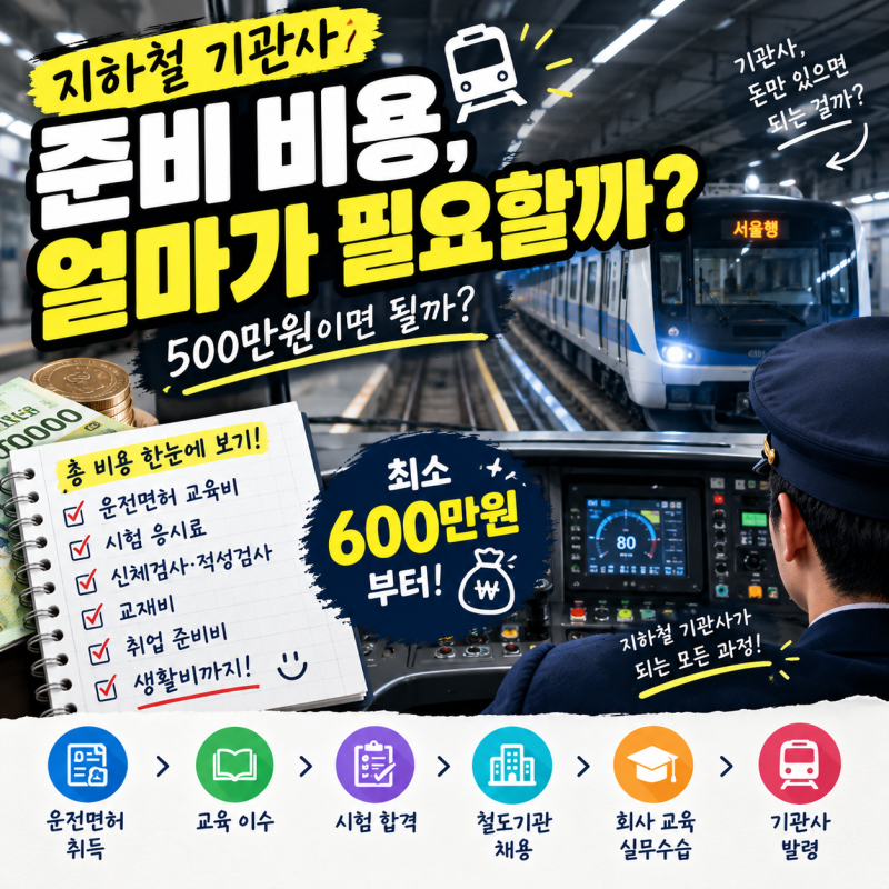기관사 준비 비용, 얼마가 필요할까?｜제2종 전기차량 운전면허부터 취업까지