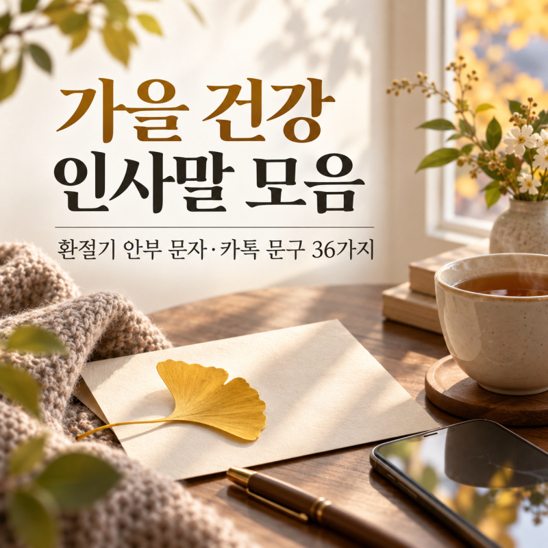 가을 건강 인사말 모음｜환절기 안부 문자·카톡 문구 36가지