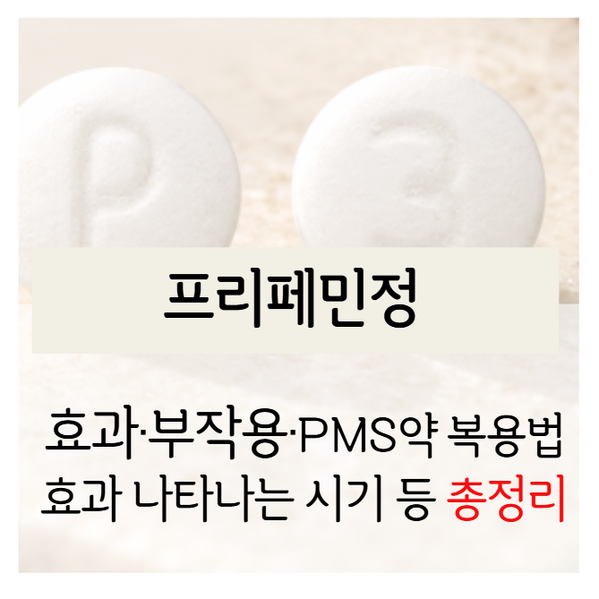 프리페민정 효과·부작용｜PMS약 복용법과 효과 나타나는 시기, 3개월 먹는 이유