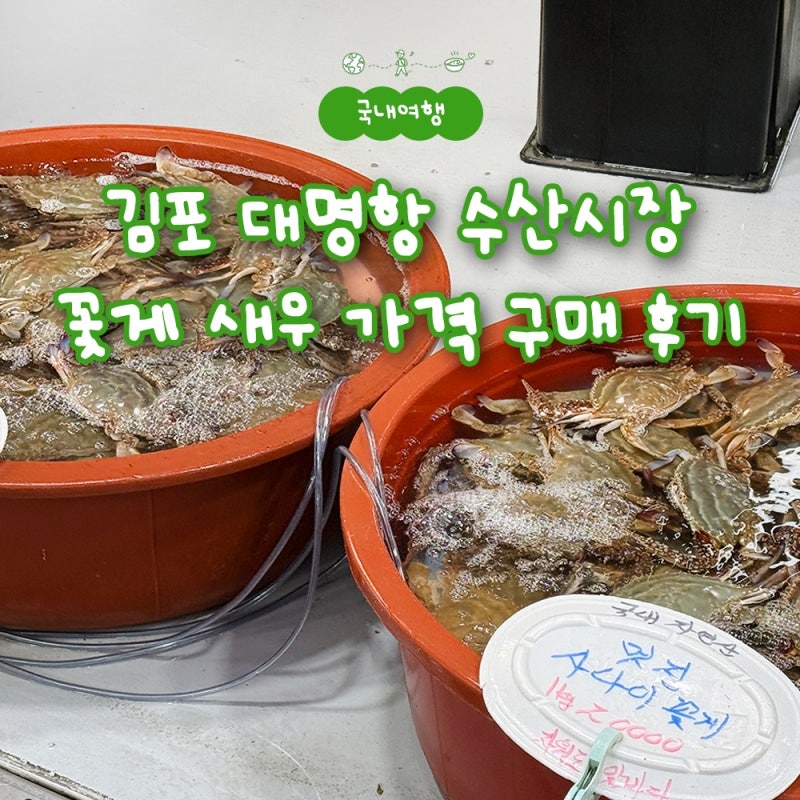 김포 대명항 수산시장 꽃게 새우 가격 구매 후기