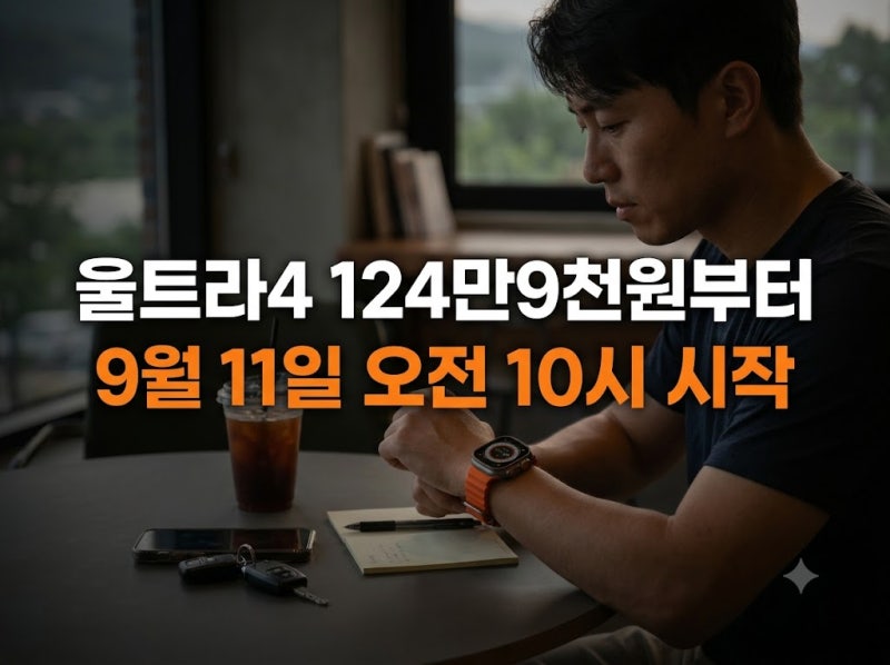 애플워치 울트라4 사전예약 출시일 가격 총정리, 블랙 티타늄 살까 워치12 살까?
