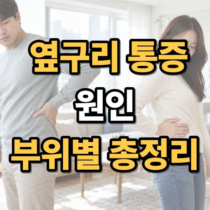 왼쪽 옆구리 통증 총정리 : 등, 갈비뼈 아래, 아랫배까지 원인 비교