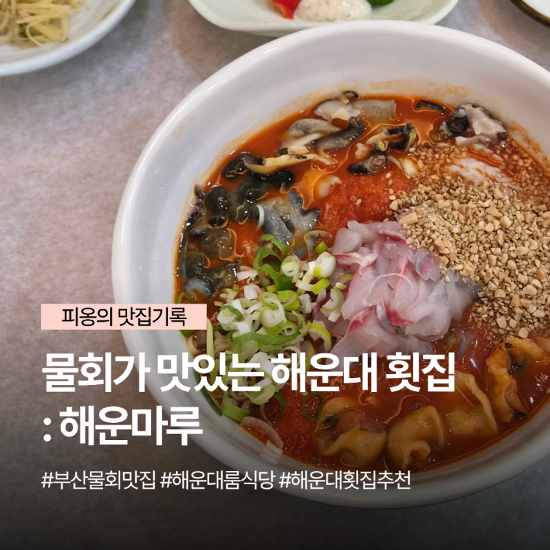 오션뷰 보면서 물회 먹고 싶다면 해운대 횟집 해운마루 추천