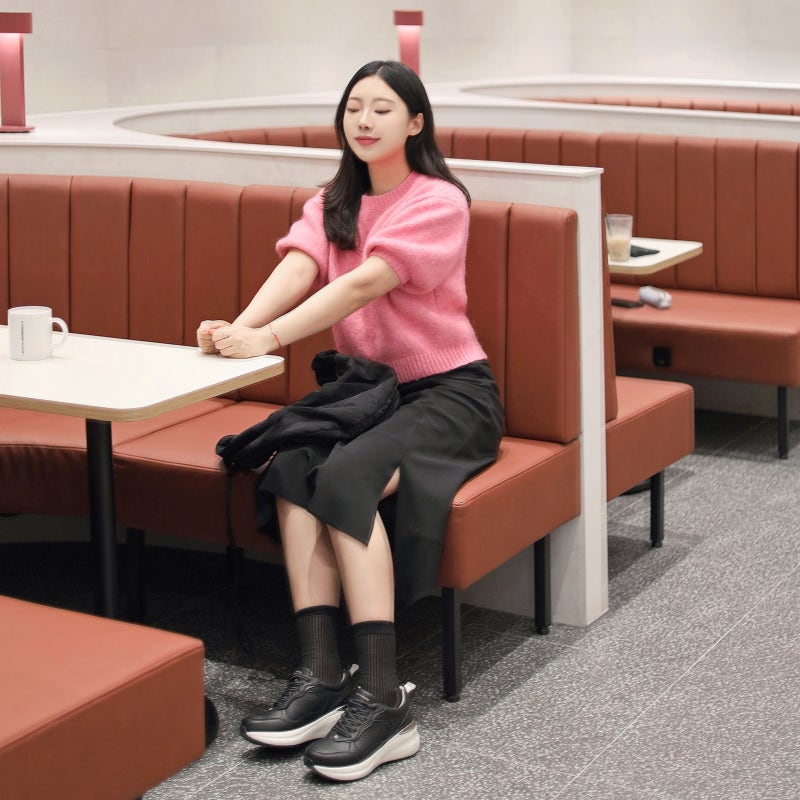 7cm 키높이 운동화 추천 타린로즈 여성 로제 밸런스힐 스니커즈