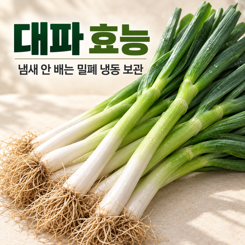 대파 효능 냄새 안 배는 밀폐 냉동 보관, 기간별 꿀팁
