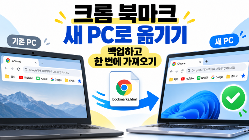 크롬 북마크 백업·내보내기 방법, 새 PC로 옮길 때 가져오기