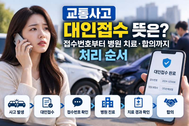 교통사고 대인접수 뜻은? 접수번호부터 병원 치료·합의까지 처리 순서