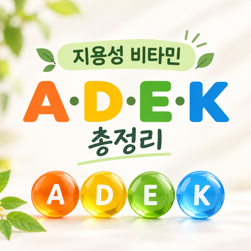 비타민 A·D·E·K 총정리｜지용성 비타민 종류와 효능 알아보기