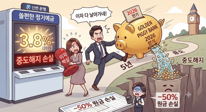 신한은행 쏠편한 정기예금 2026, 금리보다 먼저 봐야 할 중도해지 손실