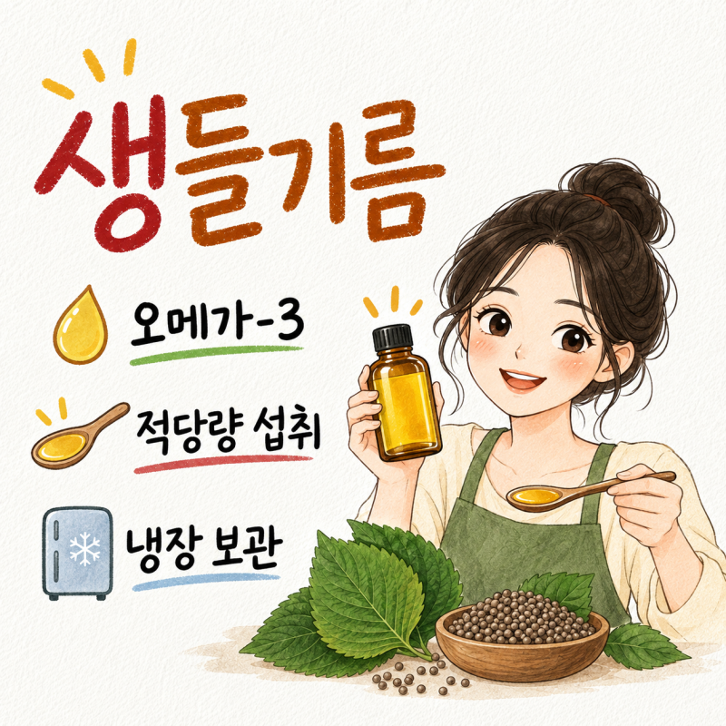 생들기름 효능과 올바른 섭취 및 보관 관리 방법