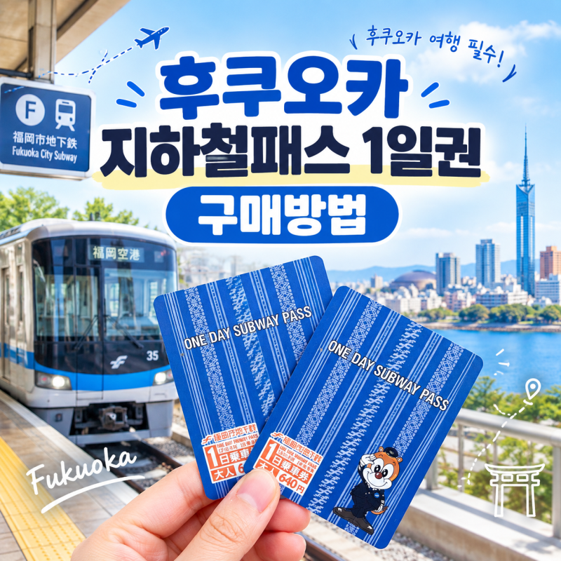 후쿠오카 지하철패스 1일권 구매방법, 후쿠오카 교통패스 정리