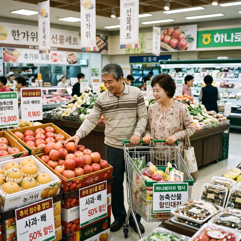 2026 추석 농협 하나로마트 할인행사! 사과·배 50% 할인 및 선물세트 혜택 총정리