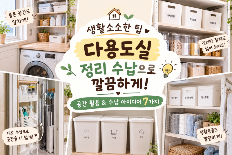 다용도실이 창고처럼 보인다면? 깔끔하게 정리하는 수납 꿀팁 7가지