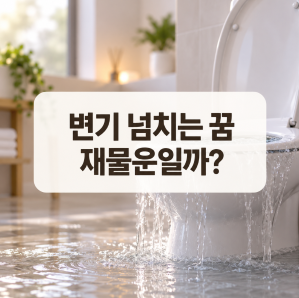 화장실 변기가 넘치는 꿈, 똥물이 넘치면 정말 재물운일까?
