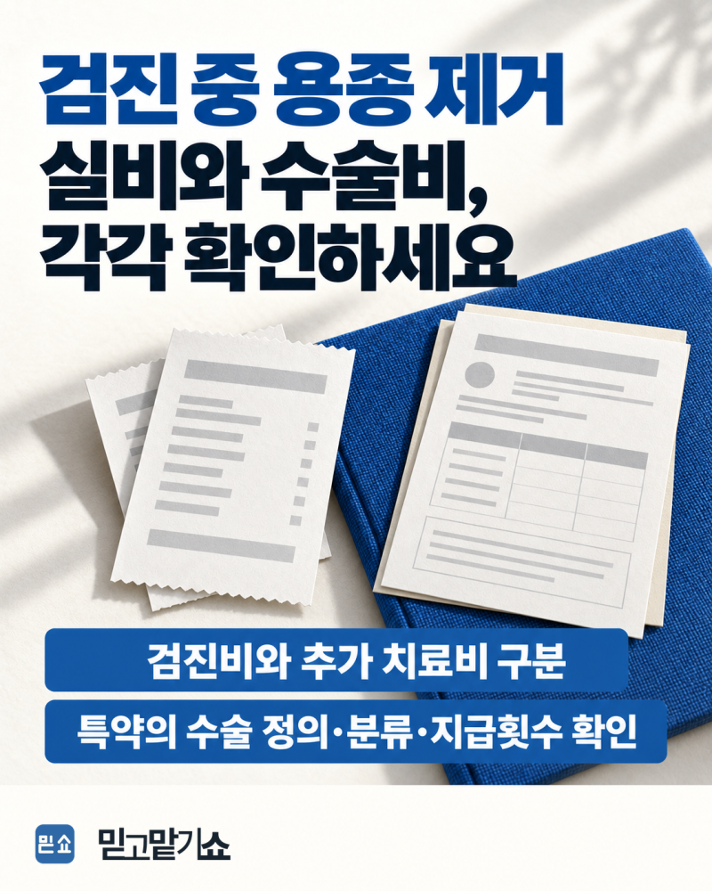 건강검진 중 용종 제거, 실비와 수술비를 각각 받을 수 있나요?
